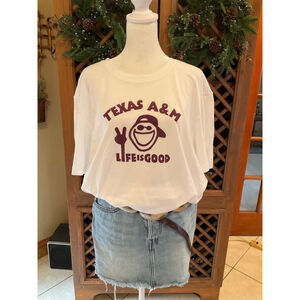 Life Is Good Texas A&M Graphic Tee White Size XL